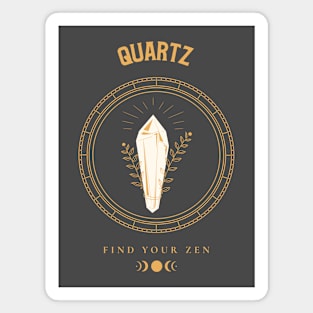 Quartz Crystals Positive Energy Zen Magnet